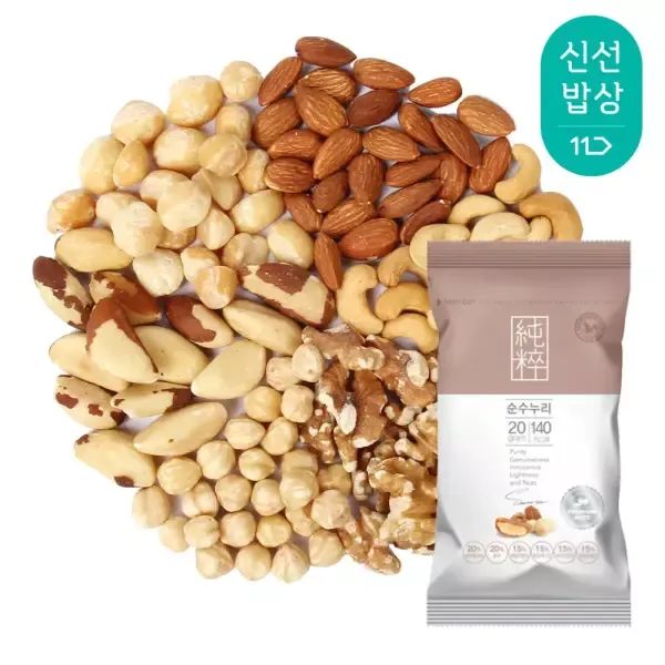 상품 이미지: [산과들에] 하루견과 순수누리 100봉 낱봉 / 실속 견과 견과류 간식