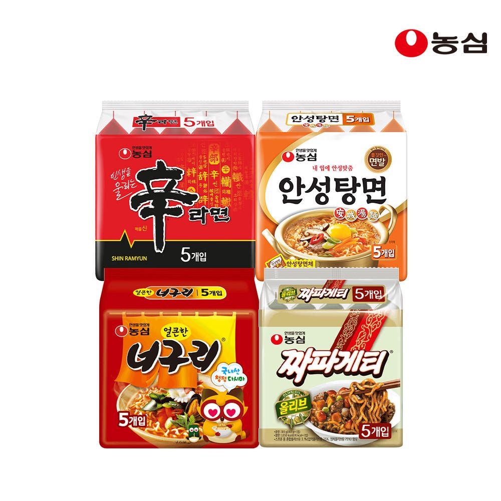 상품 이미지: 농심 신안너짜 20입 (신라면5+안성탕면5+너구리5+짜파게