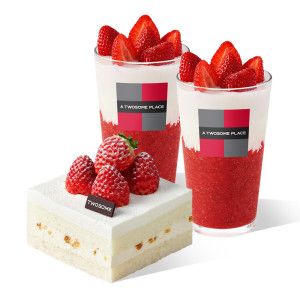 상품 이미지: (투썸플레이스) 떠먹는 화이트 스초생 + 딸기 듬뿍 라떼 R 2잔