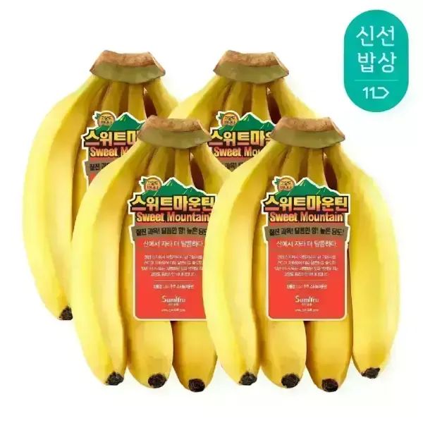 상품 이미지: [품질보장] 스미후루 스위트마운틴 바나나 1kg 4개 (총 4kg) 베트남