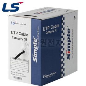 상품 이미지: LS전선 CAT.5E UTP 옥외용 랜케이블 200m (철심/단선/블랙) UTP-E-C5G-E1VA-M 4P BK