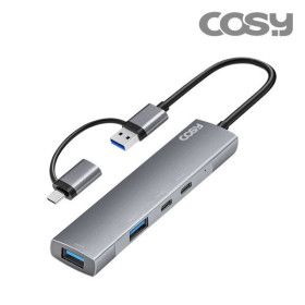 상품 이미지: USB 3.0 멀티허브 4포트(C타입 2포트+USB-A타입 2포트) 듀얼 커넥트 UH4096CA 코시 공식 판매점