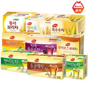 상품 이미지: 동서  현미녹차 둥글레차 보리차 옥수수차 루이보스 메밀차 100T 차모음
