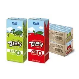 상품 이미지: 피크닉 청포도 제로 200ml, 24개입, 1개+사과 제로 200ml, 24개입, 1개