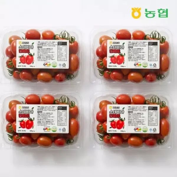 상품 이미지: 농협선별 고당도 스테비아 토마토 로얄과(1-3번) 500gx2팩/ 1kg