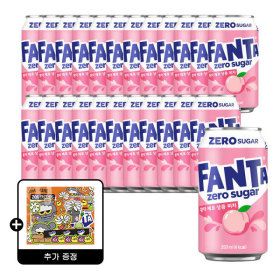 상품 이미지: 환타 제로 피치 350ml 24캔 (1박스) +(증정)조앤프렌즈 스티커