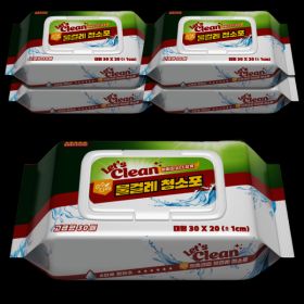 상품 이미지: 물걸레청소포 대형 5팩/총150매 (팩당30매) 고급형 베이킹소다 항균