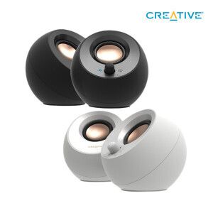 상품 이미지: CREATIVE PEBBLE V3 스피커 블랙 화이트 선택 블랙 색상