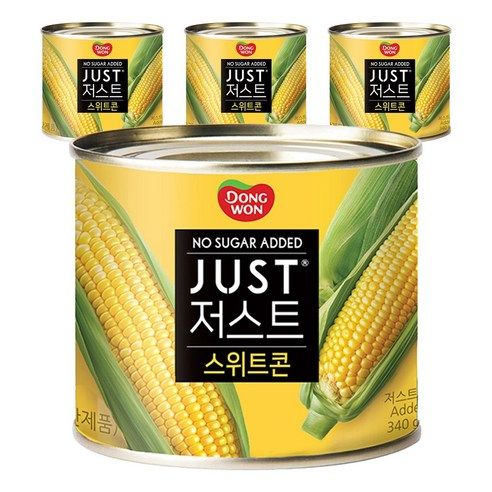 상품 이미지: 동원 JUST 노슈가 스위트콘, 340g, 4개