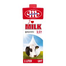 상품 이미지: 믈레코비타 3.5퍼센트 멸균우유, 1L, 12개