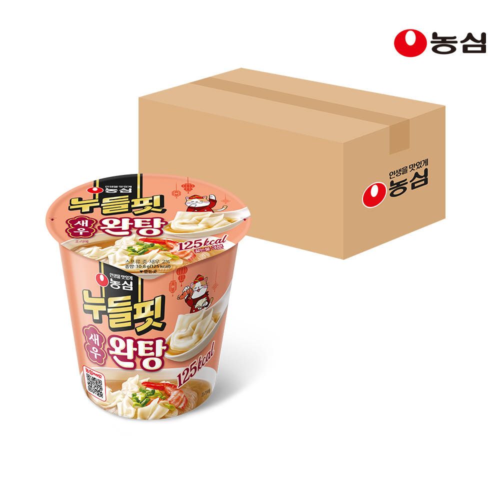 상품 이미지: 농심 누들핏 새우완탕, 36g, 8개