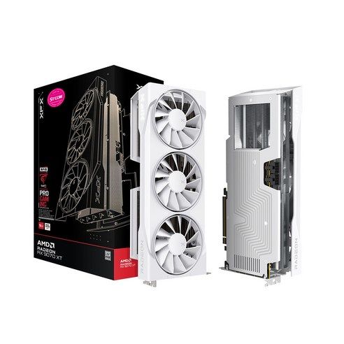상품 이미지: XFX 라데온 RX 9070 XT SWIFT WHITE D6 16GB AMD 그래픽카드
