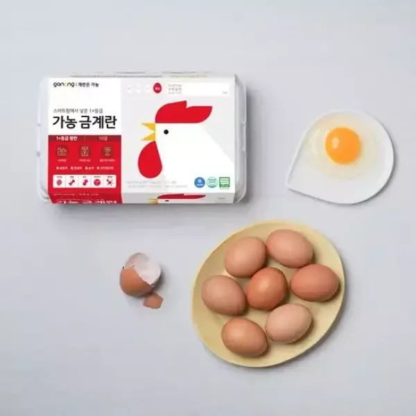 상품 이미지: [당일산란 당일발송] 가농 1+등급 무항생제 왕란 30구 HACCP 인증 계란 달걀)