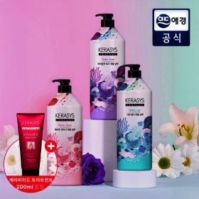 상품 이미지: 케라시스 퍼퓸 샴푸 1L x 3개 + 케라마이드 트리트먼트 200ml 증정
