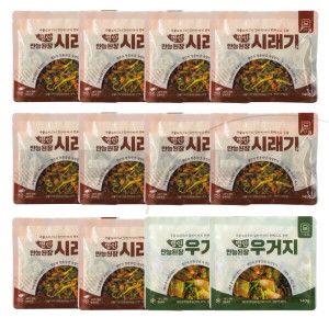 상품 이미지: 임재창 명인 만능 된장 시래기 국내산 시래기 시레기 우거지 국 찌개 개별 포장 시래기 10팩+우거지 2팩