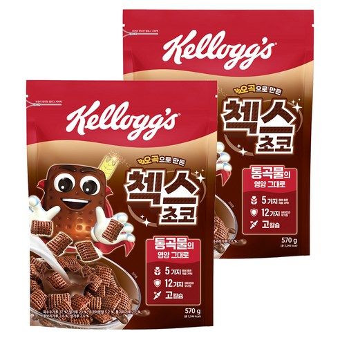 상품 이미지: 첵스초코 오곡으로 만든 시리얼, 570g, 2개