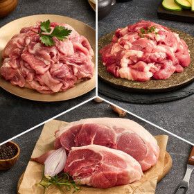 상품 이미지: 알찬팜 제주 흑돼지 뒷다리살 2KG (500G x 4팩) / 수육용 찌개용 불고기용 구이용