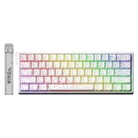 상품 이미지: AULA 독거미 WIN60 HE 래피드 트리거 핫스왑 자석축 게이밍 키보드 화이트 컨투어 스탠다드 회목자축