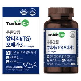 상품 이미지: 알티지(rTG) 오메가3 (6개월분) 정품 / 대용량 3중 복합 기능성 건강기능식품 / 1050 mg x 180 캡슐