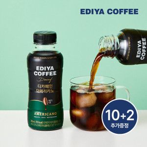 상품 이미지: 이디야 아메리카노 블랙 디카페인 350ml x10개 + 2개 추가 증정 + 4/3 단하루 머그컵 증정