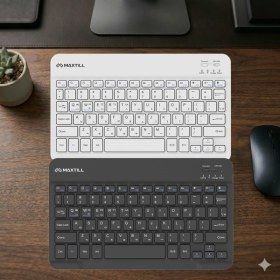 상품 이미지: 저소음 블루투스 무선 키보드 휴대용 PC 애플 아이패드 아이폰 삼성 갤럭시 태블릿 무소음 미니 노트북