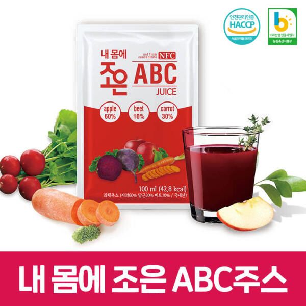 상품 이미지: [우체국쇼핑] 물 한방울 섞지 않은 내 몸에 조은 ABC 주스 100ml X 30포