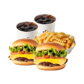 상품 이미지: (쉐이크쉑) 쉑버거 2개+프라이+소다(S) 2잔