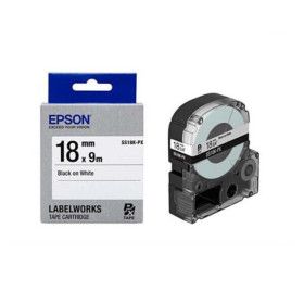 상품 이미지: EPSON 정품  라벨테이프 카트리지 SS18K-PX 18mm 흰색바탕 검정글씨