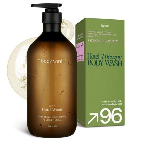 상품 이미지: 헤트라스 호텔 테라피 저자극 퍼퓸 대용량 바디워시 호텔우드, 1.013L, 1개