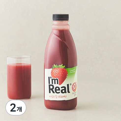 상품 이미지: 풀무원 아임 리얼 스트로베리, 700ml, 2개