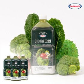 상품 이미지: 보넬드 아이엠 그린 (100% NFC 착즙) 케일 브로콜리 그라비올라 사과 과채 주스 즙 1L 3병