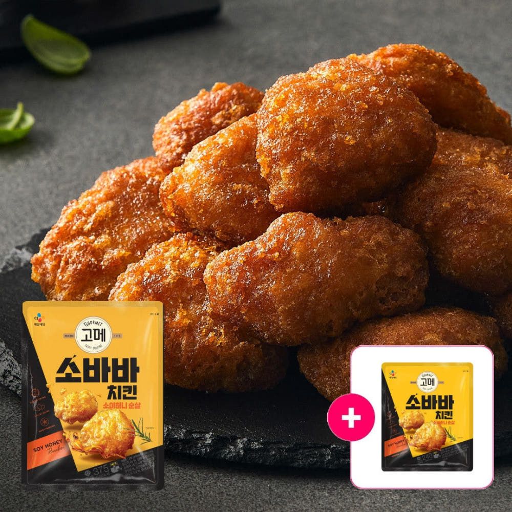 상품 이미지: 고메 소바바치킨 소이허니 순살 375g, 4개/5개/6개+