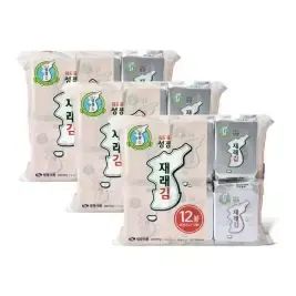 상품 이미지: 지도표성경김 재래 식탁김 4g 12봉 3개(총36봉)