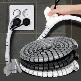 상품 이미지: 주홍 선정리 22mm 전기선 케이블커버 전선 매직배선 멀티탭 고양이보호