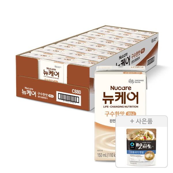 상품 이미지: 뉴케어 미니 구수한맛 150ml, 24팩, 1개+증정(청정원 맛선생 멸치디포리 국물내기 한알 60g, 15입, 1개)