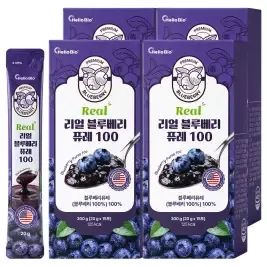 상품 이미지: 리얼 블루베리 퓨레 100 15포 4박스 (총 60포) 첨가물 ZERO 프리미엄 미국산 블루베리 스틱 [HACCP 인증]