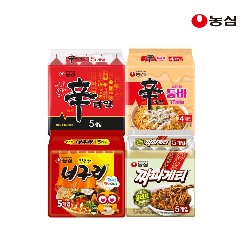 상품 이미지: 농심 신툼너짜 19입 (신라면5+신라면툼바4+너구리5+짜파