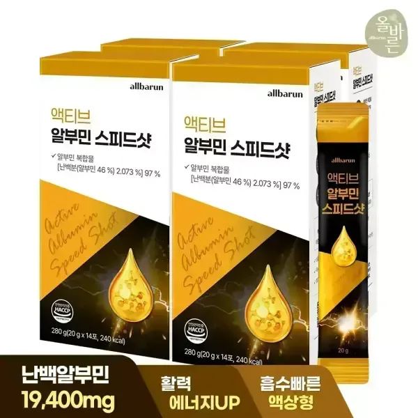 상품 이미지: [내일도착]올바른 액티브 알부민 스피드샷 14포X4박스