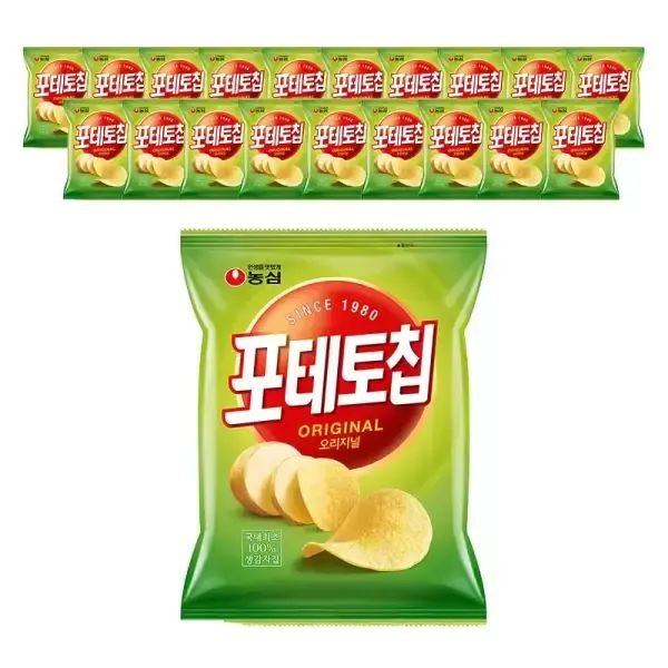 상품 이미지: 농심 포테토칩 오리지널 60g, 20개