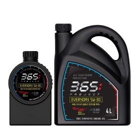 상품 이미지: (긴급확보)불스원 엔진오일 365 프로젝트 5L(4L+1L) 5W30/OW20 옵션선택