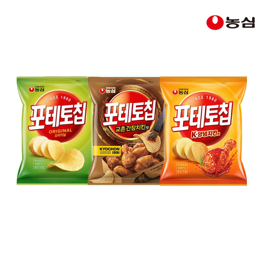 상품 이미지: 농심 포테토칩 오리지널 60g 4개+ K-양념치킨맛 50g