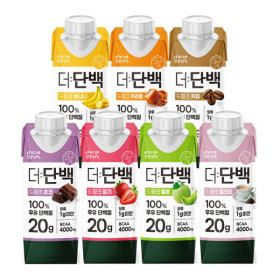 상품 이미지: 더 단백 프로틴 음료 7종 250ml 2가지맛 선택 (총36팩) /딸기/바나나/멜론 등