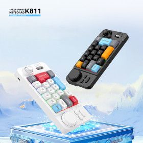 상품 이미지: RGB 19키 매크로 게이밍 기계식 키보드 노브 조이스틱 핫스왑 유선 Win/Mac용