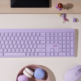 상품 이미지: 지클릭커 사일런스L 로우프로파일 WK110B 풀윤활 블루투스 이지스위치 무소음 무선 키보드 라벤더퍼플