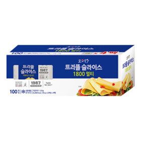 상품 이미지: 소와나무 트리플 슬라이스 치즈 1.8kg 1개 (100매) +(그릴케제 치즈 125g 1개 증정 / 소비기한 26.05.02)