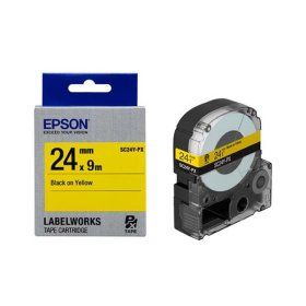 상품 이미지: 엡손 라벨테이프 SC24Y-PX 24mmX9m 노랑 검정