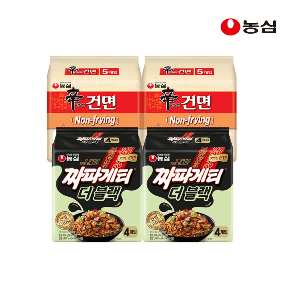 상품 이미지: 농심 짜파게티 더블랙 8개+신라면 건면 10개