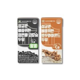 상품 이미지: 15%13%/성균관 뼈를위한 검은콩 고칼슘 두유 190ml 24팩 + 뼈를위한 호두와아몬드 190ml x 24팩 / 총 48팩