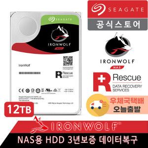 상품 이미지: 12TB Ironwolf ST12000VN0008 NAS 하드디스크 +우체국택배+당일출고+