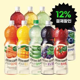 상품 이미지: 4+4 자연은 주스 1.5L  주스 10종 총 8개 골라담기
